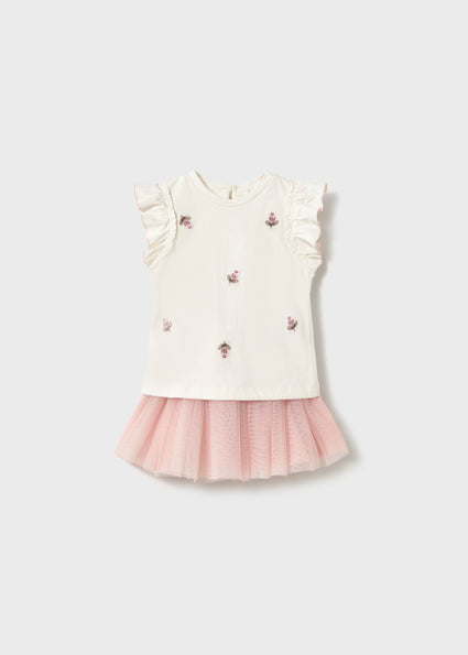 Baby Floral Tulle Skirt Set