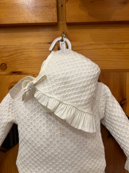 Girl Waffle Cross Knit 2-piece with Hat image 2