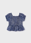 Navy Speckled Smock Top & Matching Pants image 1