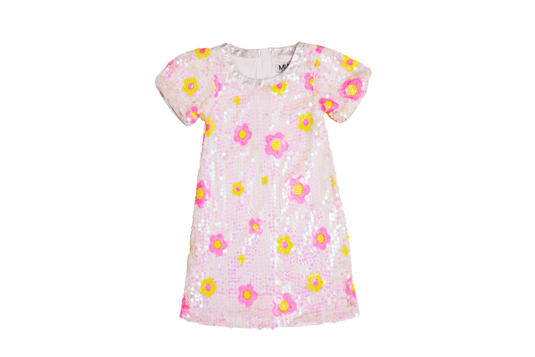 Girls' Sequin Floral A-Line Dress image 0
