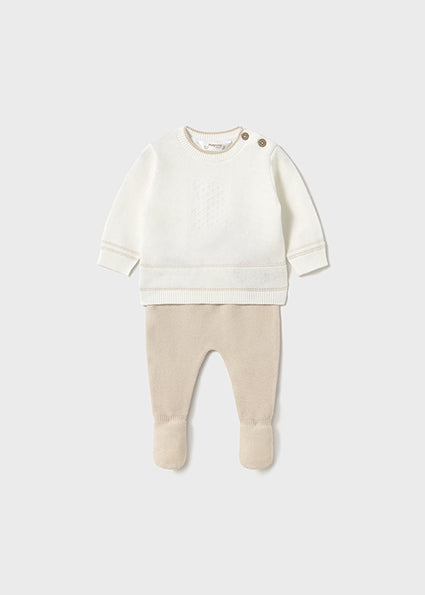 Tan & Cream Knit 2pc image 1