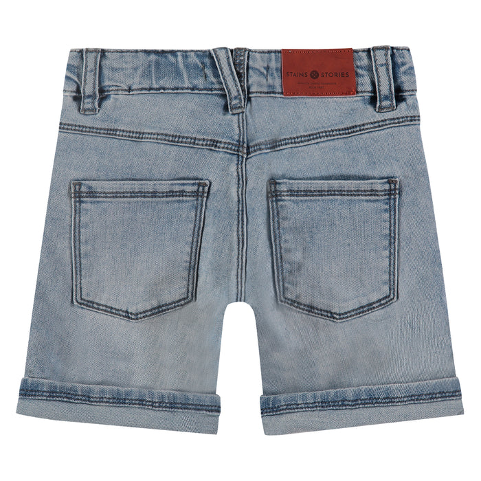 Navy Polo w/ Denim Shorts image 4