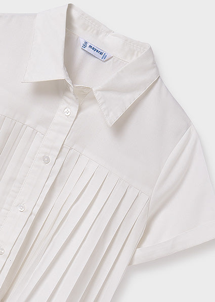 Pleated Perfection Cropped Button-Up image 2