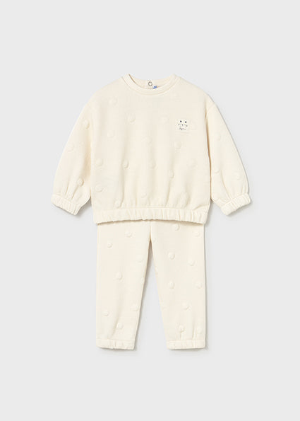 The Bubble Bear Beige Sweatsuit Set