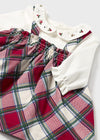Plaid Overalls Dress with Detailed Collar image 1