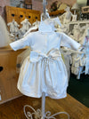 Long Sleeve Silk & Knit Dress image 1