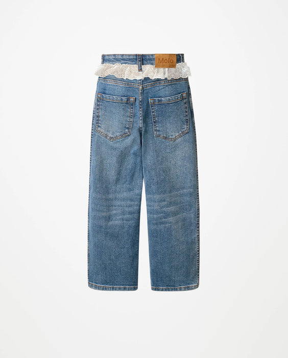 Molo Lace Detail Jeans, Blue