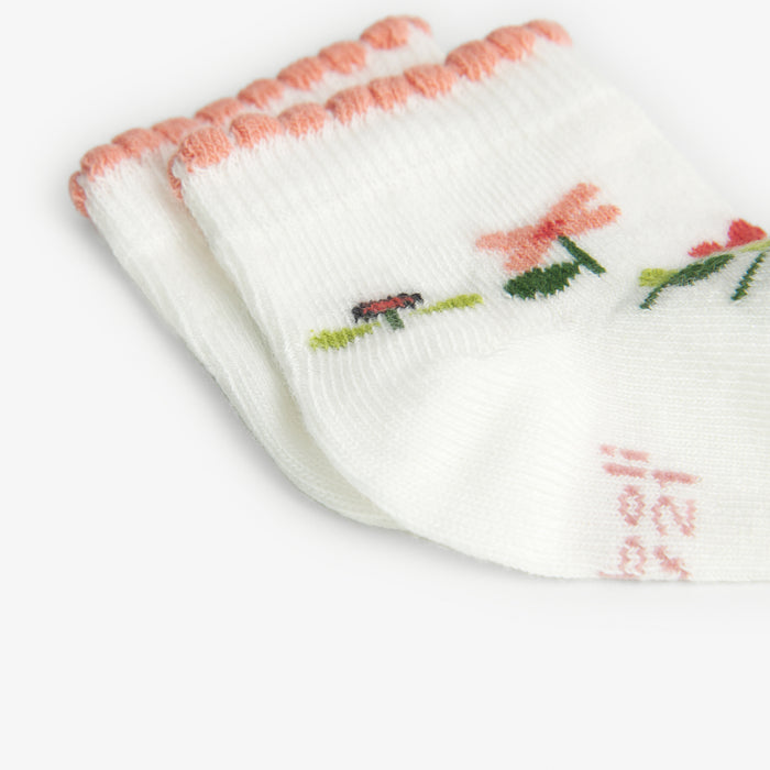 Salmon & Green Pack of Socks image 2