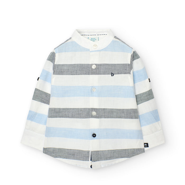 Striped Button Up & Shorts image 0