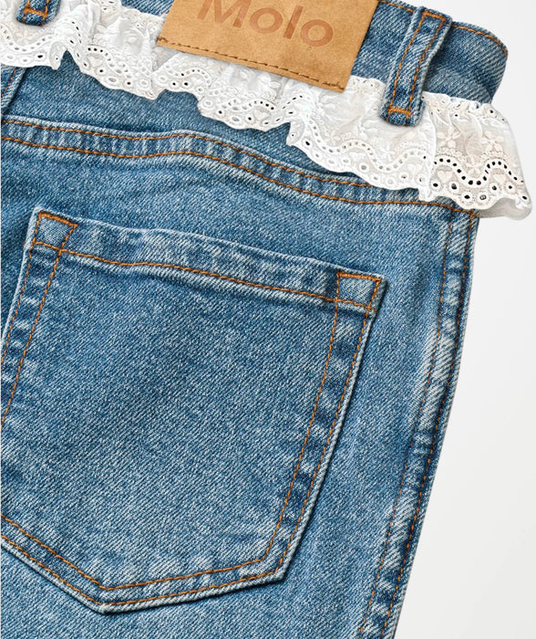 Molo Lace Detail Jeans, Blue