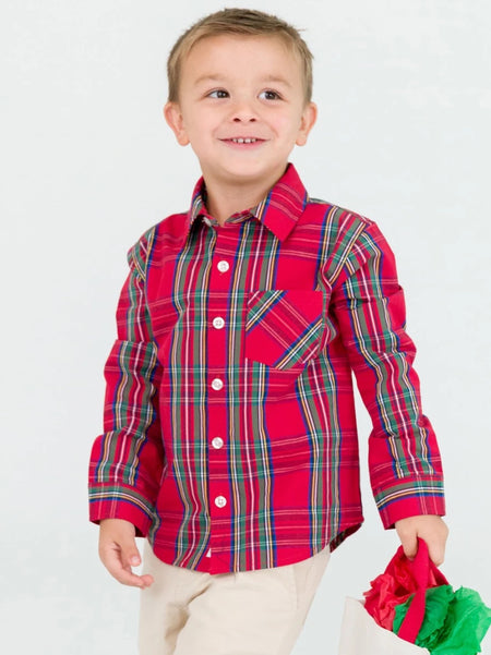 Plaid Button Down w/ Stretch Chinos image 0