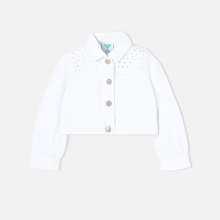White Studded Jacket image 0