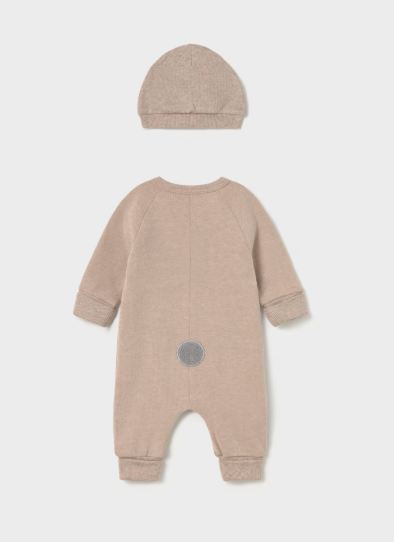 Bear Onesie with Hat, Beige