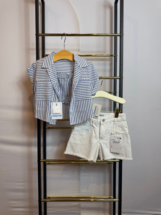 Breezy Striped & Denim 3-Piece Set
