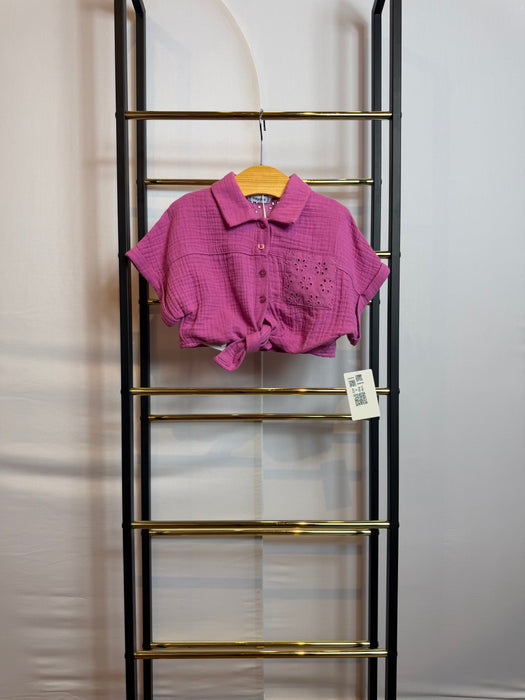 Girls’ Orchid-Colored Two-Piece Eyelet Set