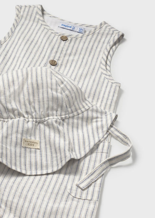 Stripe Sunsuit w/ Hat