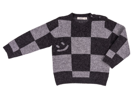 Checkered Smile Knit Sweater image 0