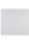 White Blanket with Fringe image 0