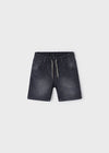 Stripe Tee & Dark Grey Denim Shorts image 1