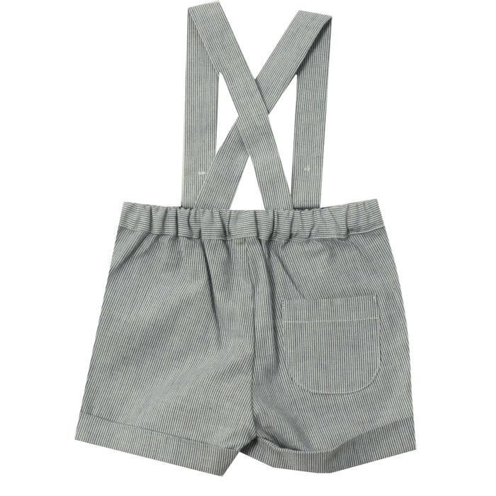 Polo Onesie w/ Suspender Shorts image 1