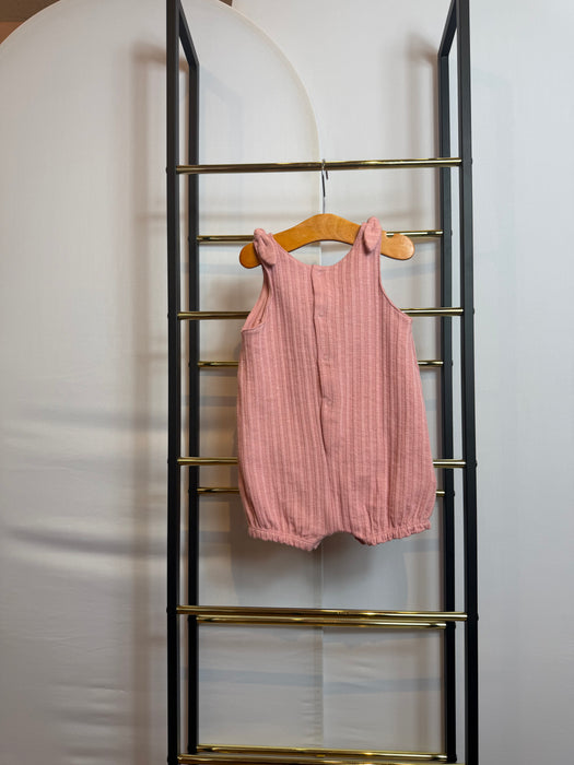Mayoral Infant Textured Layered Romper Pink