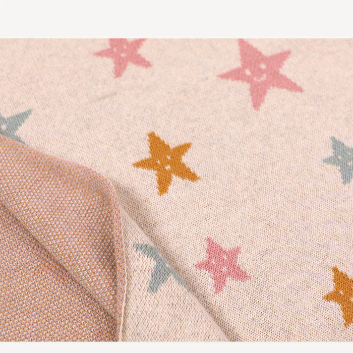 Pink Star Knit Blanket & Lovey Set image 1