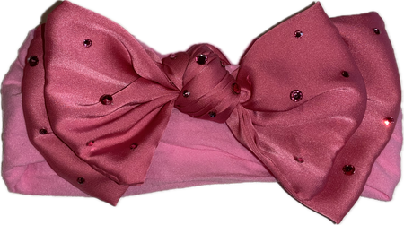 Rhinestone Silk Bow Headband image 1