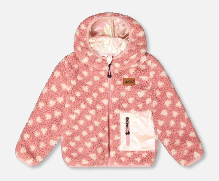 Reversible Hearts & Shimmer Pink Jacket