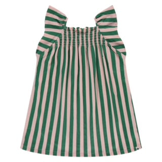 Striped Ruffle Sleeve Dress image 0