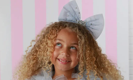 Silver Shimmer Bow Headband image 0
