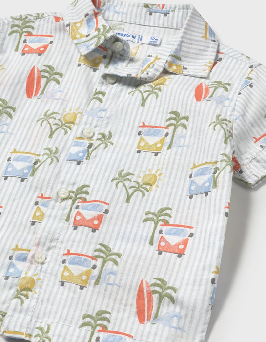 Beach Van Button-Up & Shorts Set