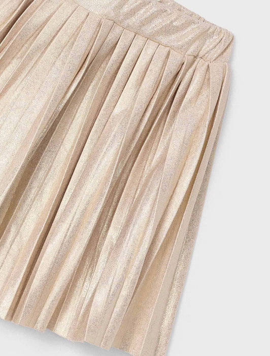 Gold Slick Pleated Skort