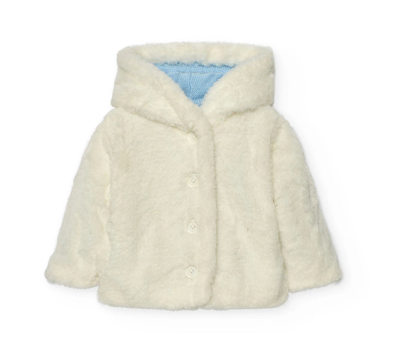 Cozy Reversible Knit & Faux Fur Hooded Jacket - Pink or Blue