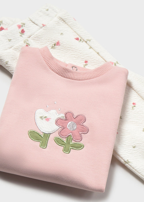 3-Piece Flower Textured Set, Infant Sizes