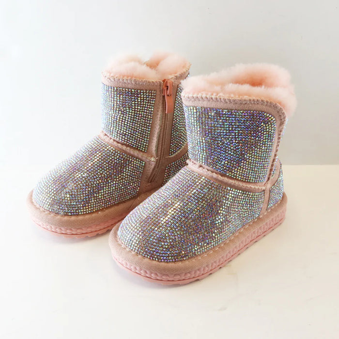 Pink Holographic Rhinestone Boot image 1
