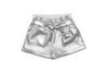 Metallic Silver Paperbag Shorts image 0