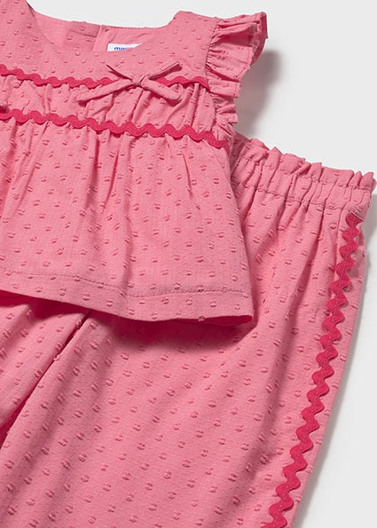 Mayoral Baby Girl Ruffle Top & Pant Set Geranium