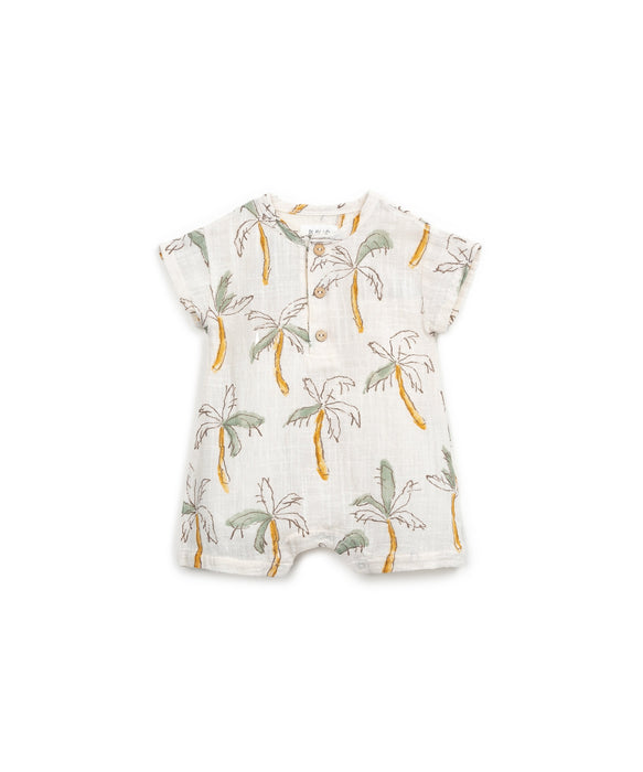 Tropical Palm Gauze Romper image 0