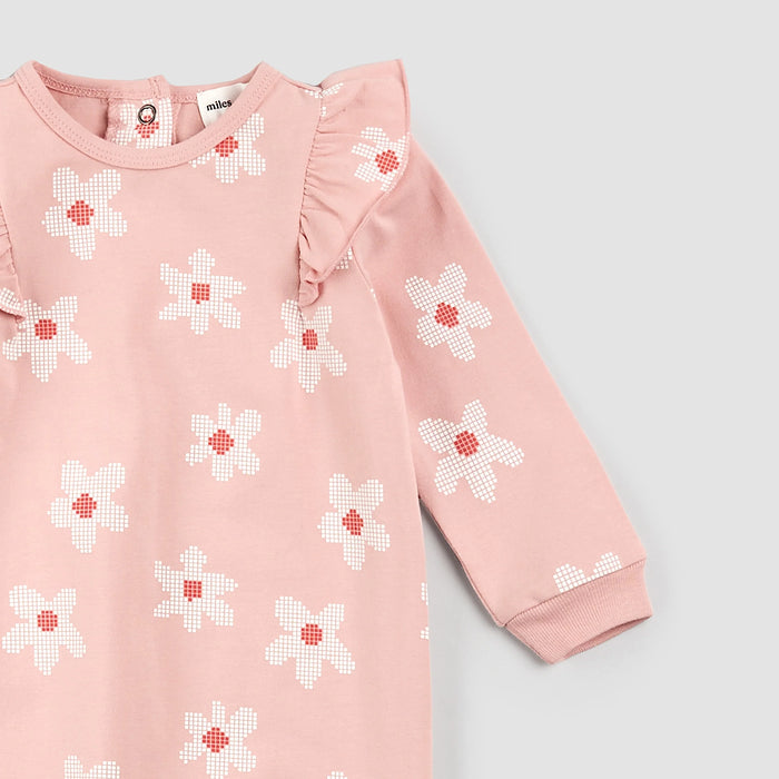 Blush Floral Ruffle Romper image 1