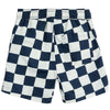 Navy & Mint Checkered Swim Shorts image 1