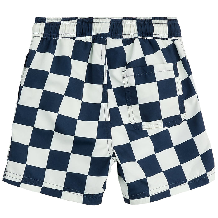 Navy & Mint Checkered Swim Shorts image 1