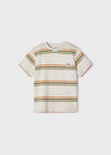 Stripe Tee & Dark Grey Denim Shorts image 0