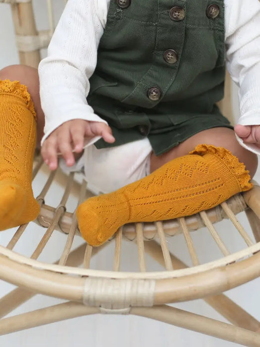 Fancy Lace Top Knee Highs 0-6mos image 9