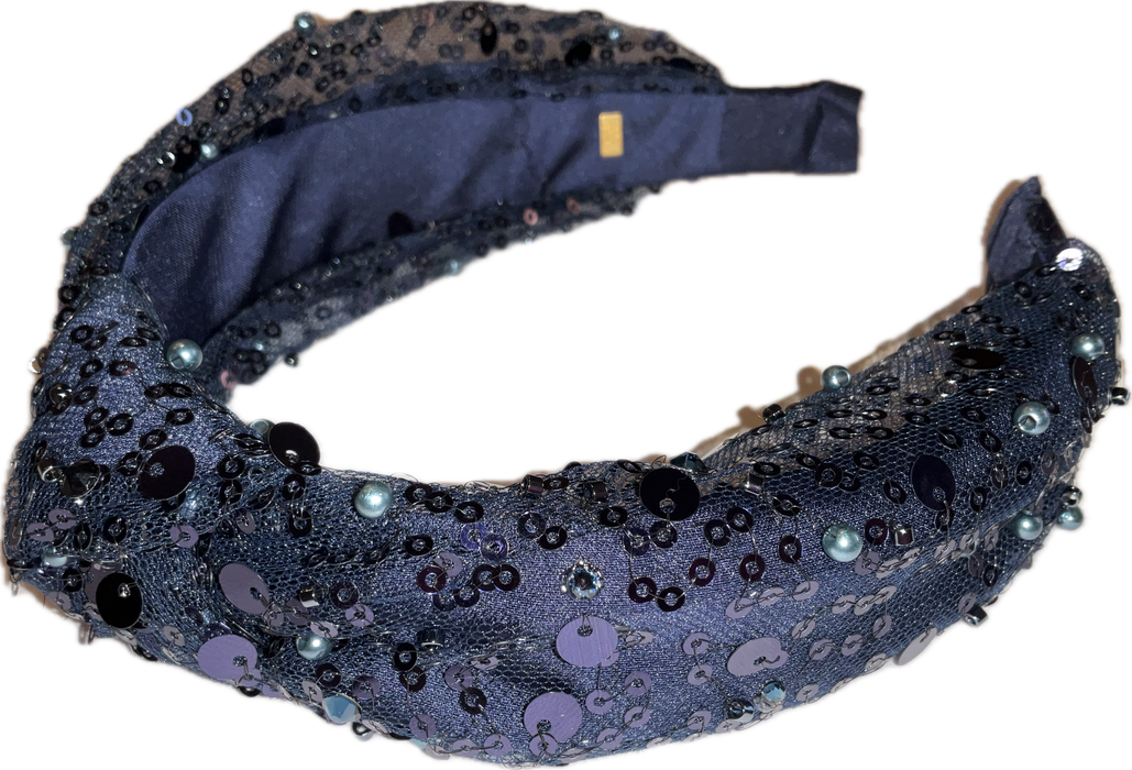 Pearl & Sequin Knot Headband image 2