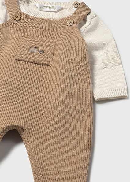 Little Train Knit Overall Set