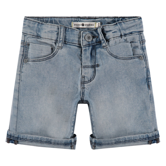 Navy Polo w/ Denim Shorts image 3