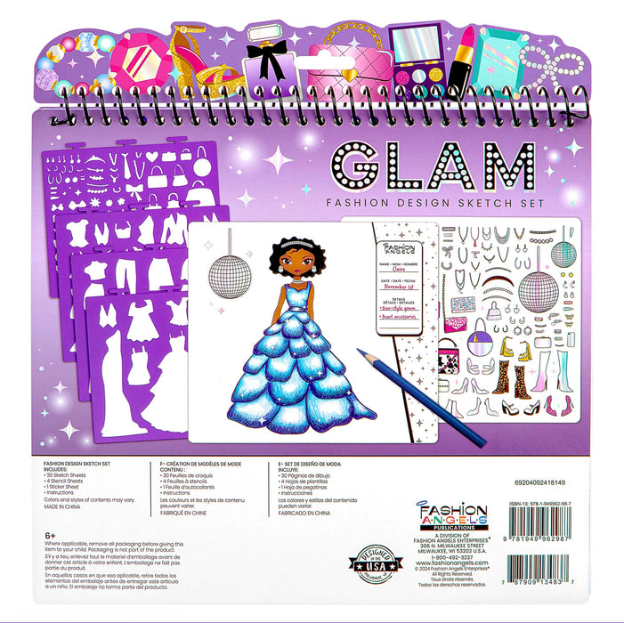 Glam Fashion Design Sketch Set image 6