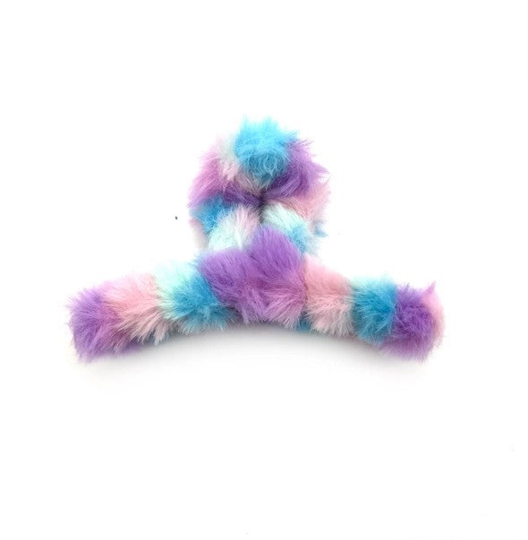 Furry Rainbow Claw Clips image 2