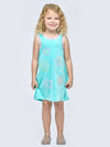 Aqua Velour Floral Dress image 1