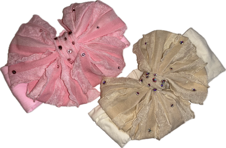 Rhinestone Ruffle Bow Headband image 0